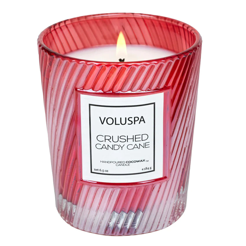 Voluspa Classic Candle - Crushed Candy Cane 184g - hvittrad.no