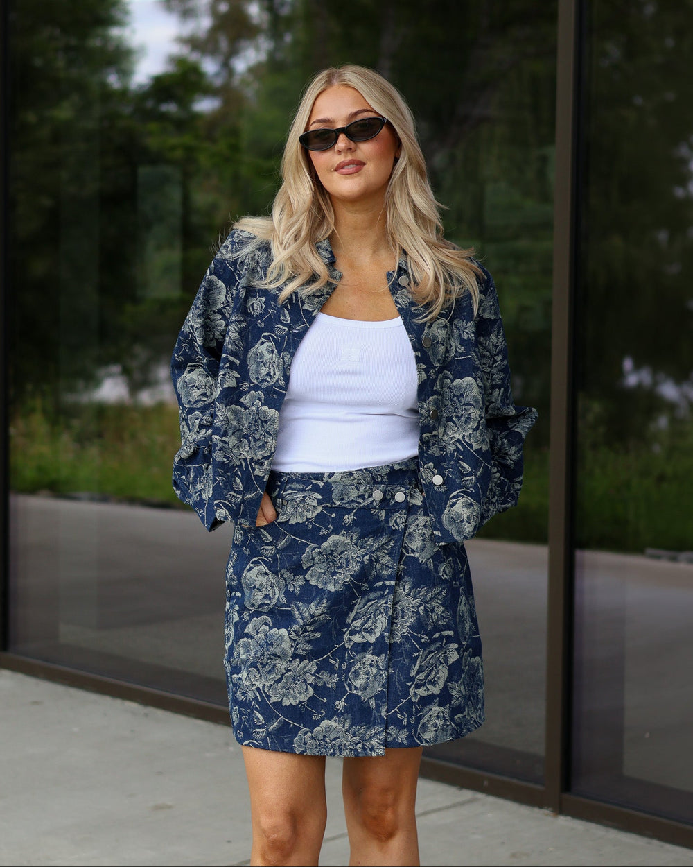 MSCHTita Shirt Blue Flower