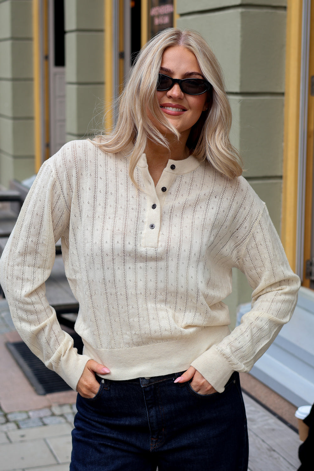 Jamia Knit O-Neck Egret