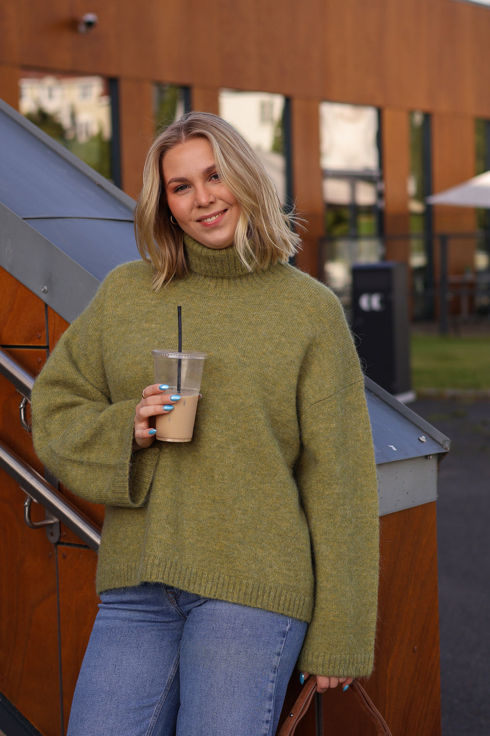 Sidsel T-Neck Knit Pear Melange