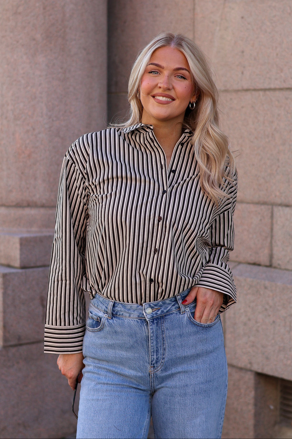 Ida Maja Shirt STP Black Coffee/Oat