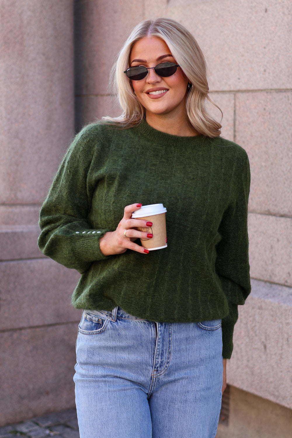 Mira Amalie Pullover Chive Melange