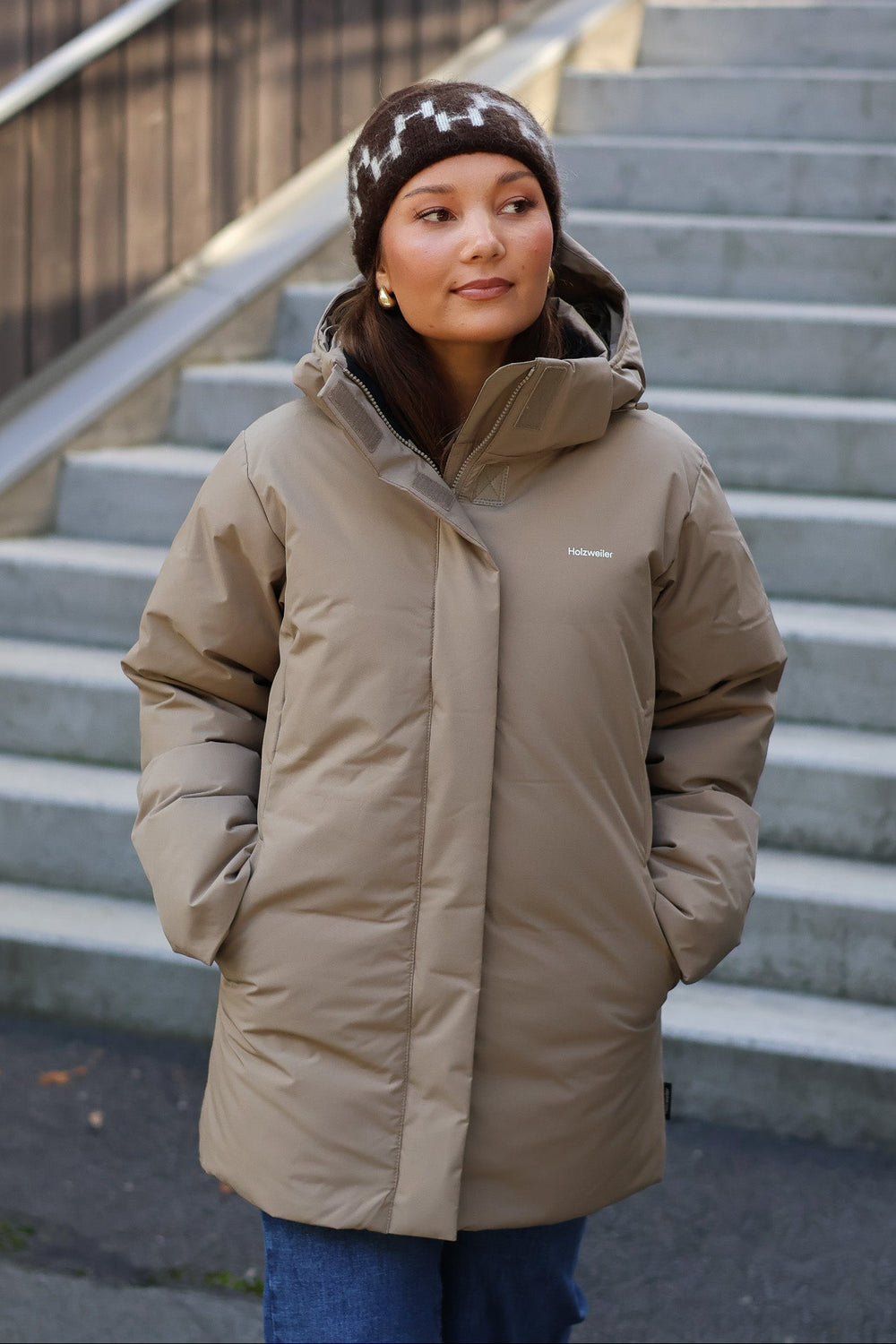 Loen Lt Down Coat Dk Sand