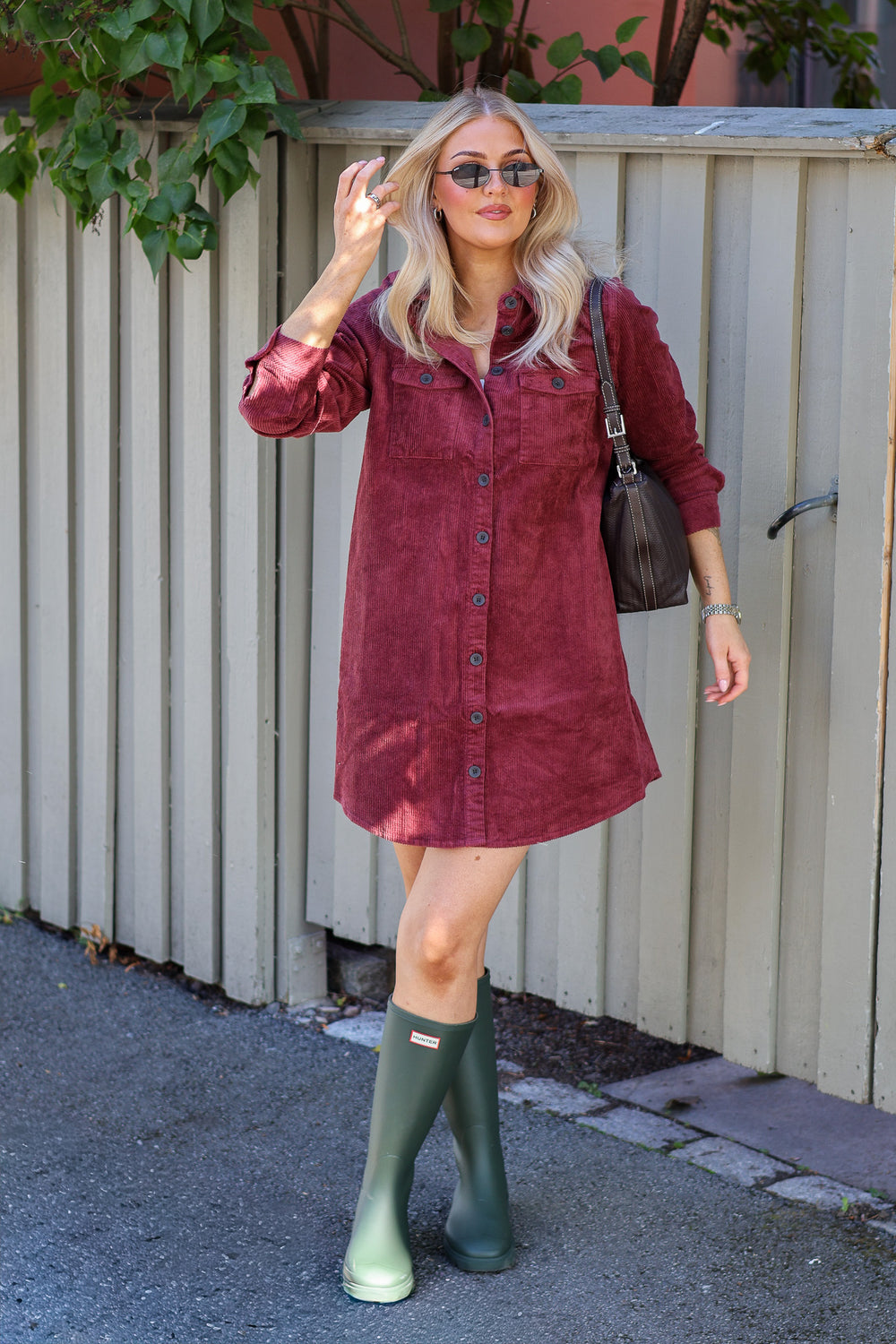Ella Short Shirt Dress Choco Truffle