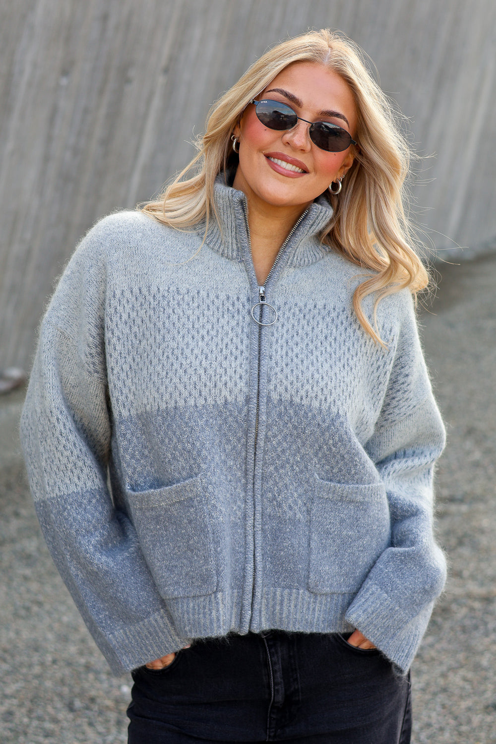 Tine Cardigan  Lt. Blue Mix