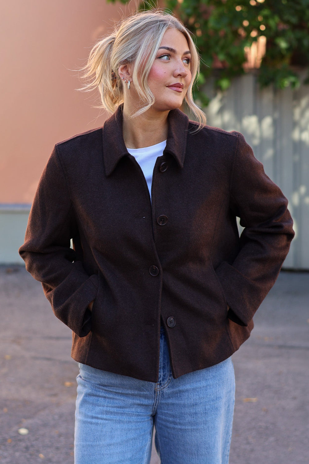 Aslaug Jacket Black Coffee Melange