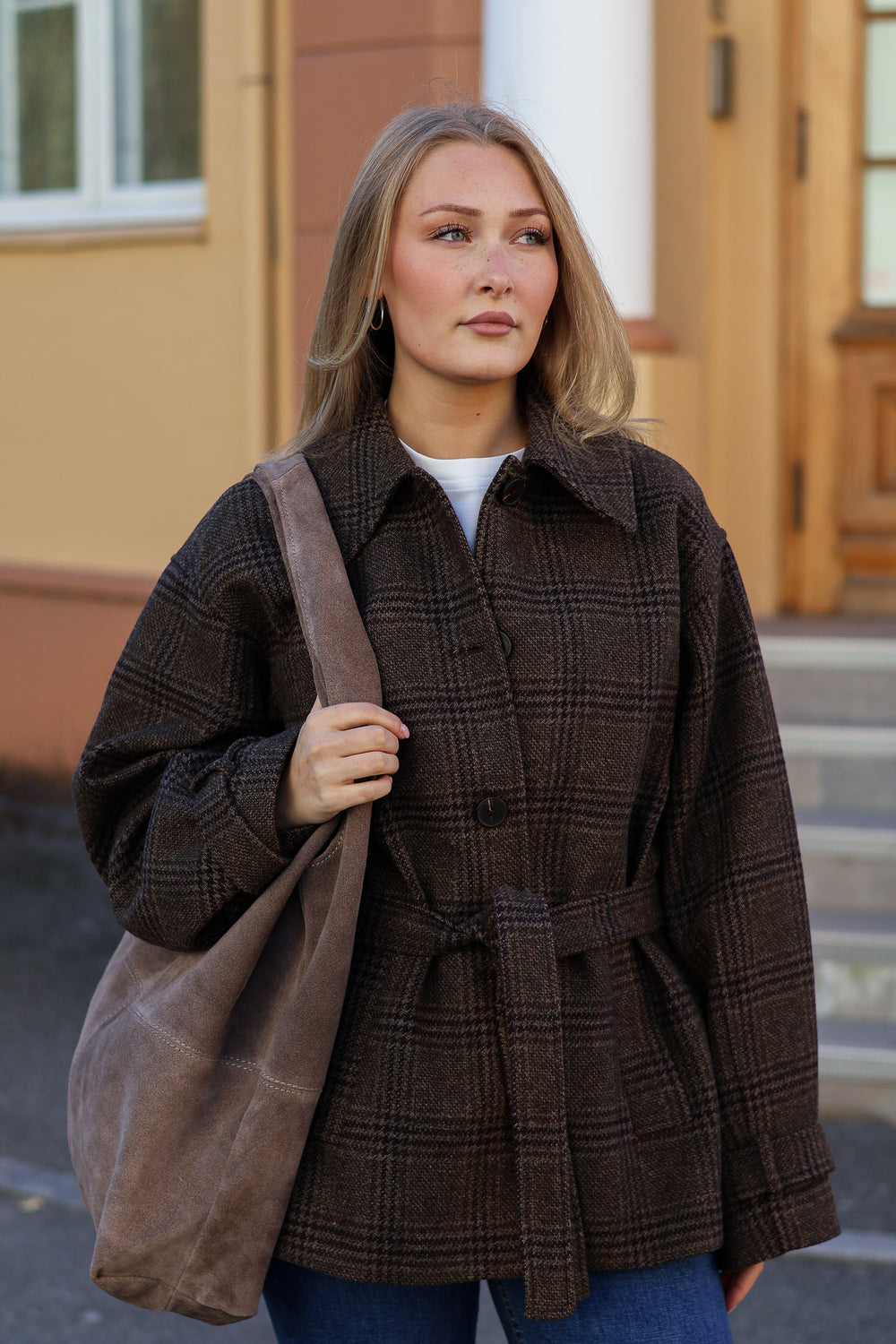 Amaranda Jacket CHK Hot Fudge/Rubbe