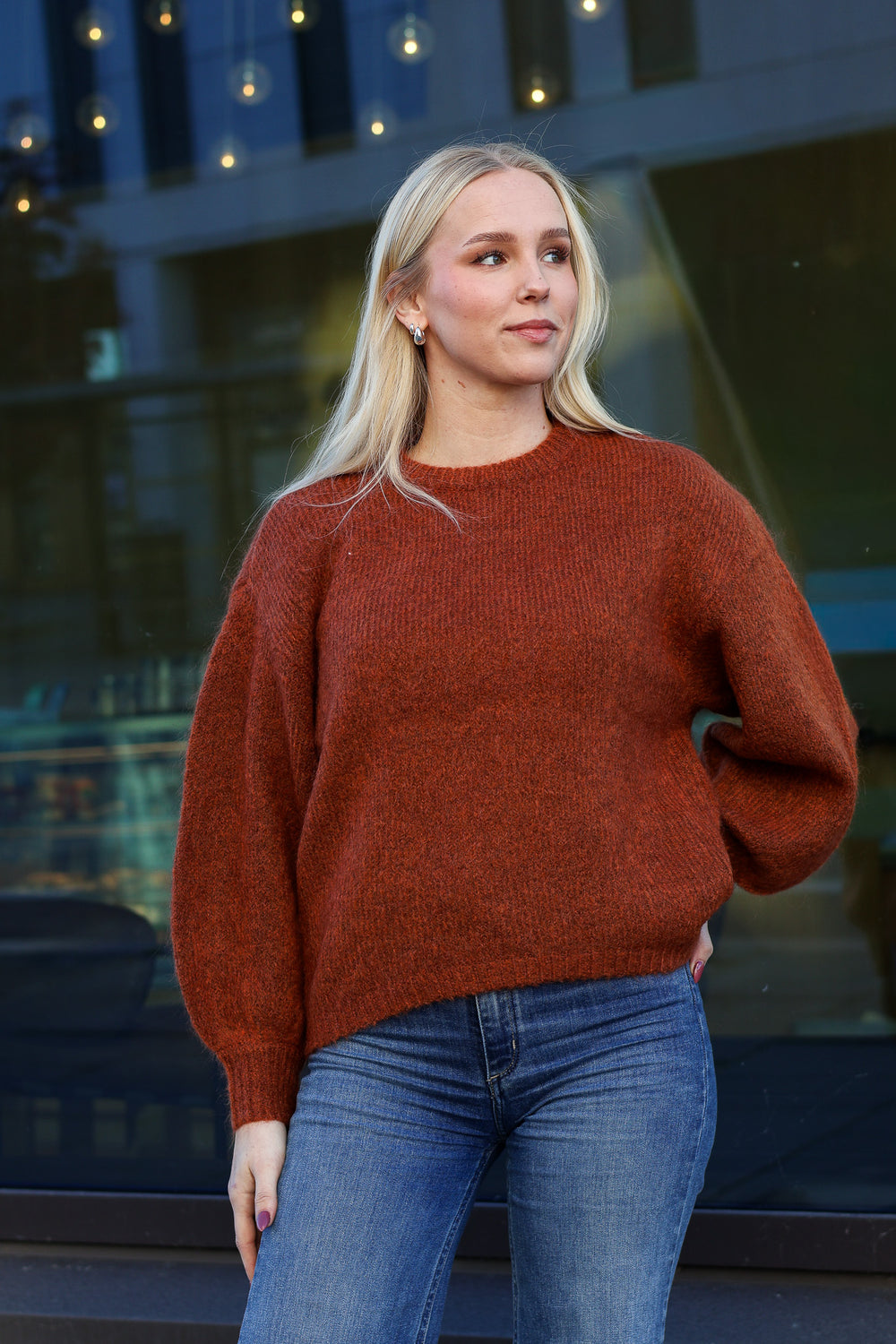 Thea Amalie Pullover Ginger Bre Mel