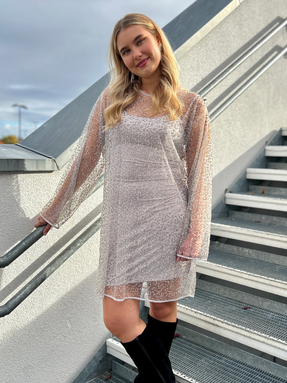 Samally Short Dress 15264 Pumice Stone