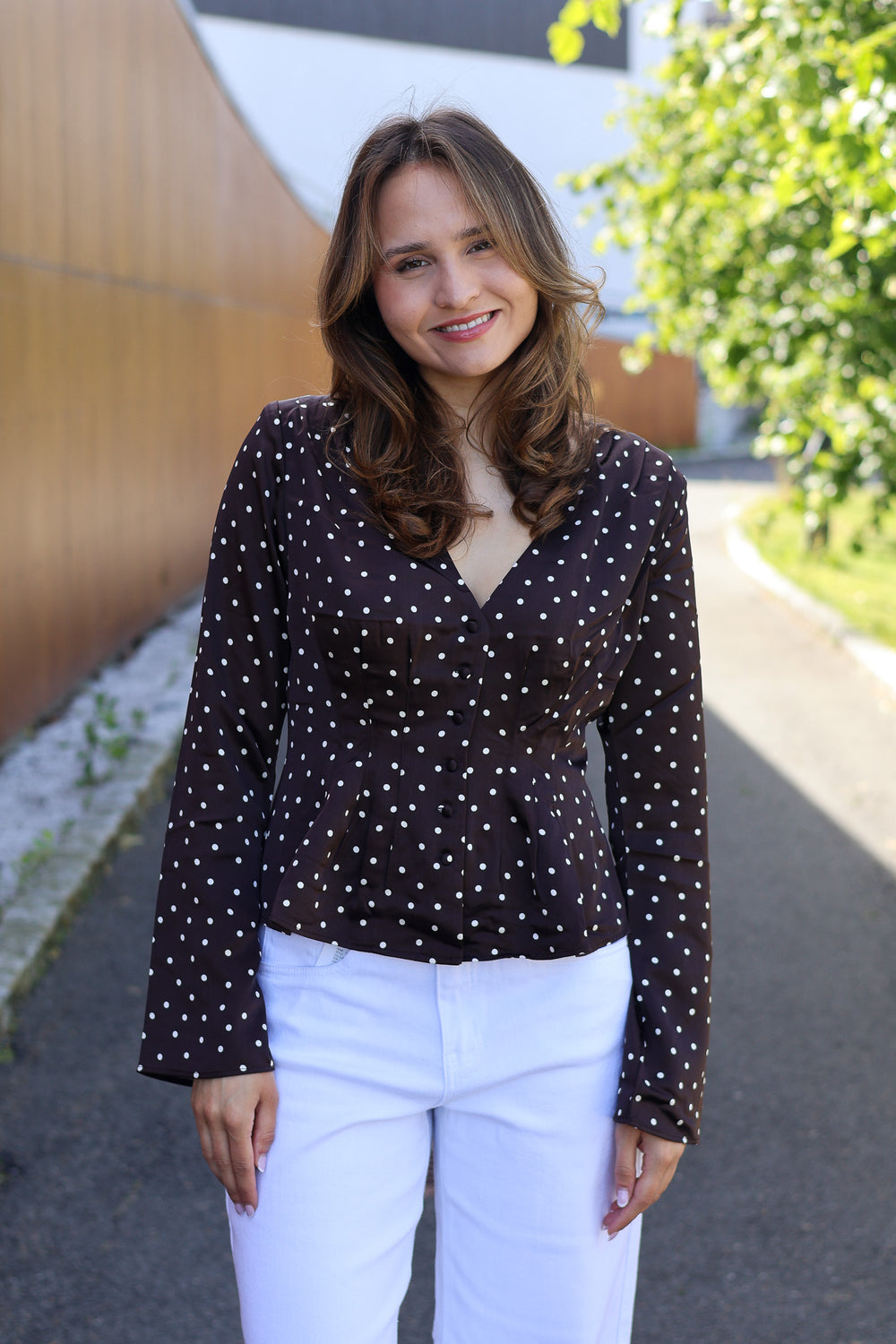 Marmo Blouse Espresso Dot