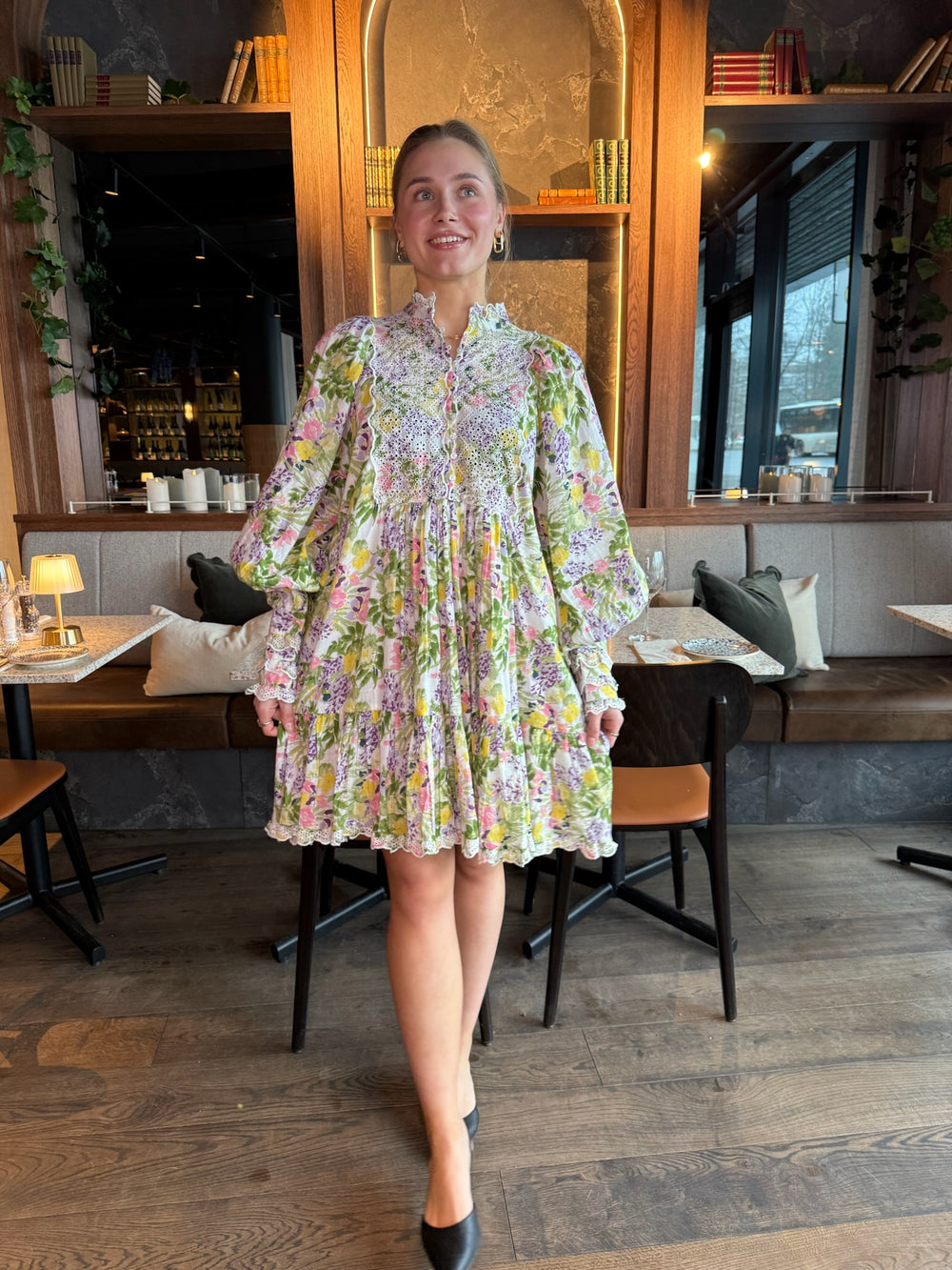 Cotton Slub Shift Dress Summer Lilacs