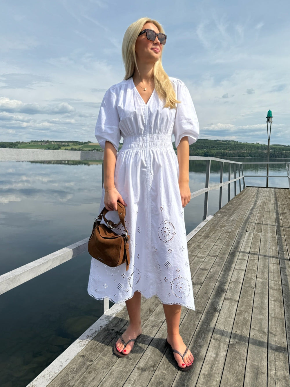 Althea Dress White