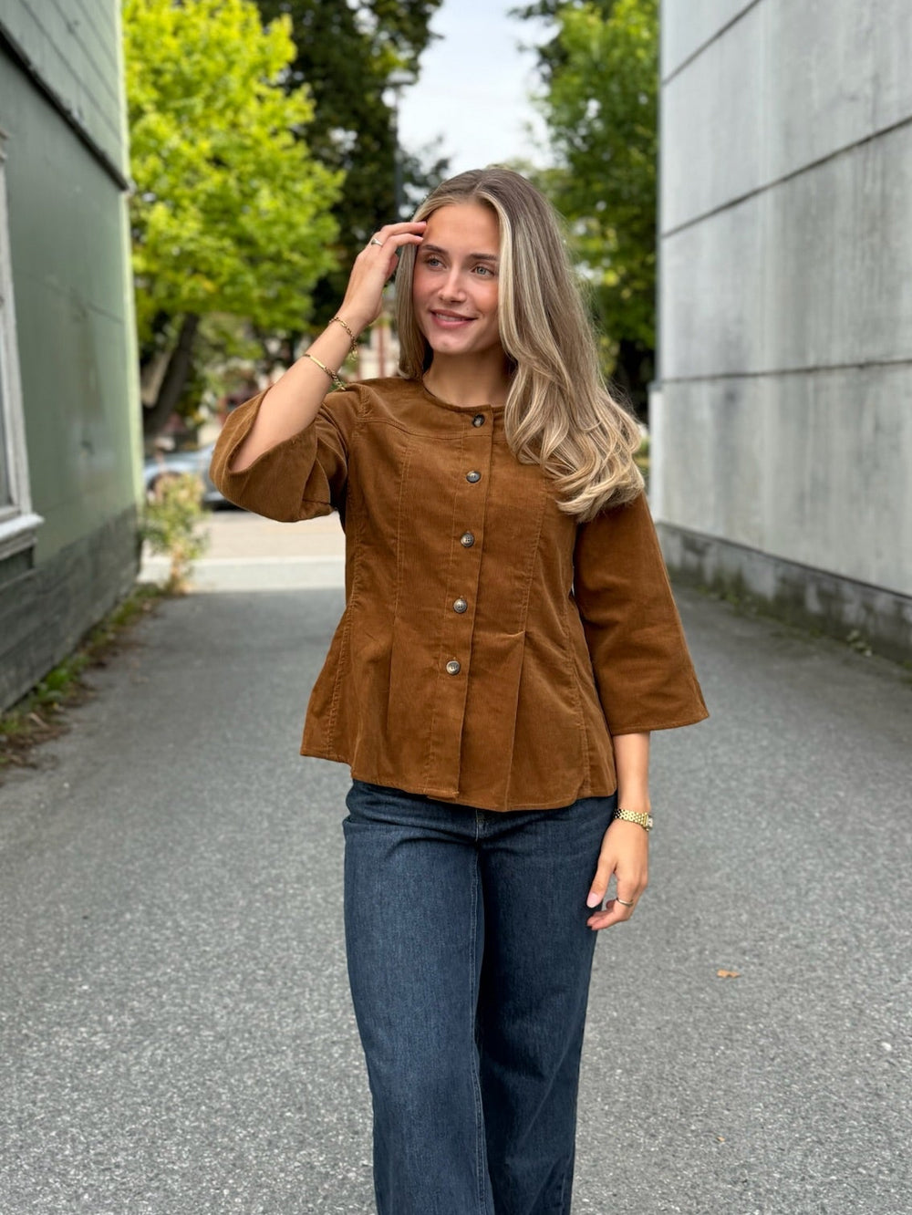 Rina top Caramel brown