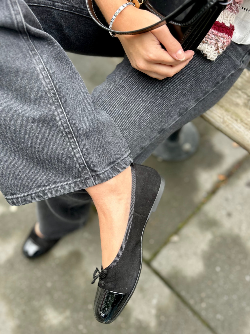 Lucy Lu Black Suede/Black Patent