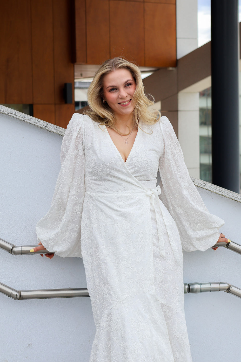 Portofino Maxi Dress White Embroidery