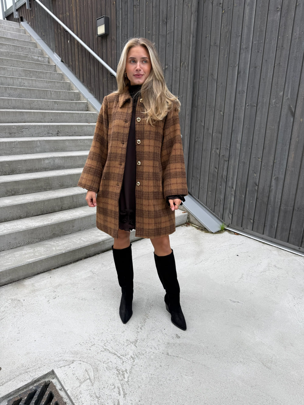 Tailored Car Coat Autumn Checks