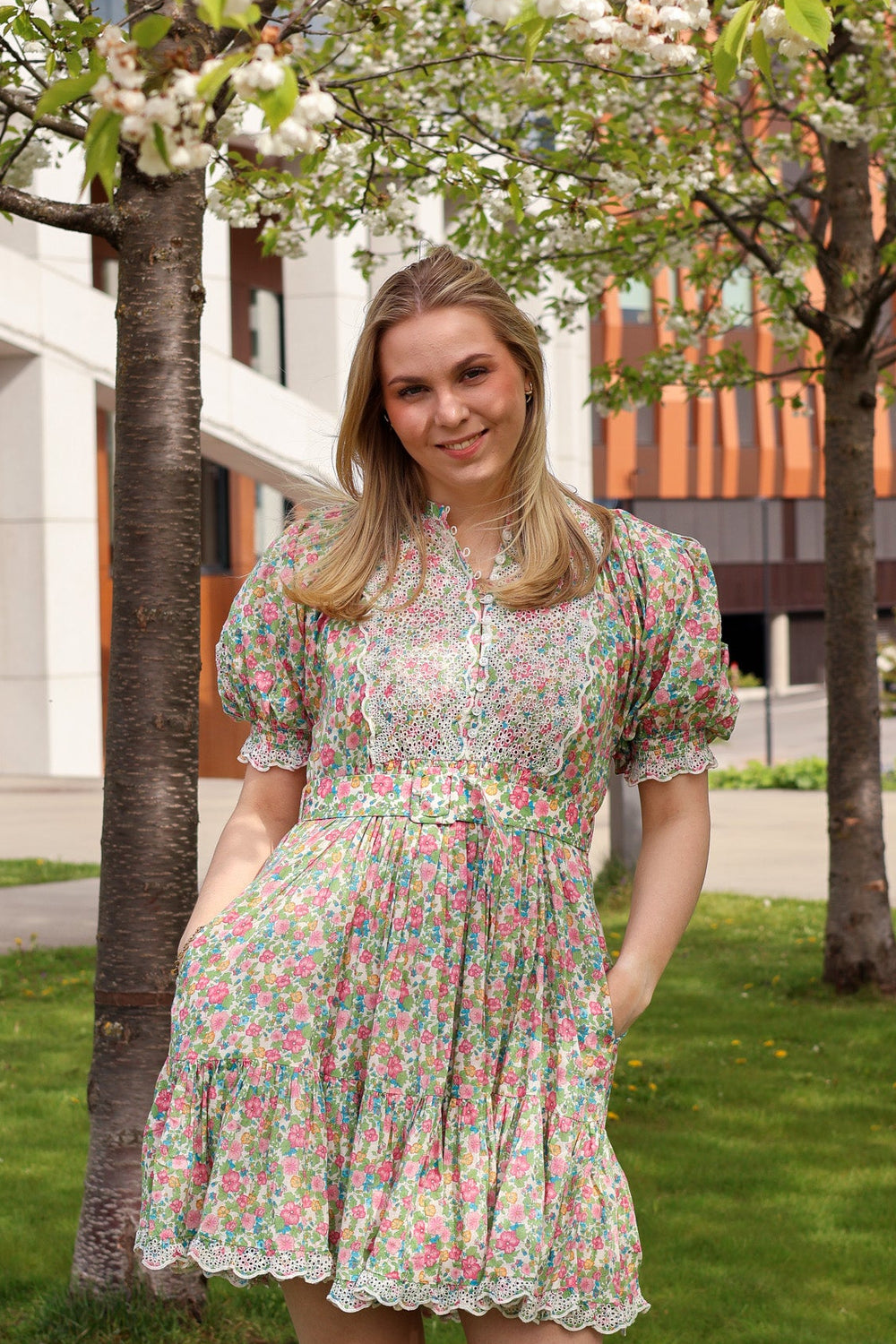 Cotton Slub Shift Dress Lush
