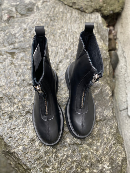 Jelani Leather Boots Black