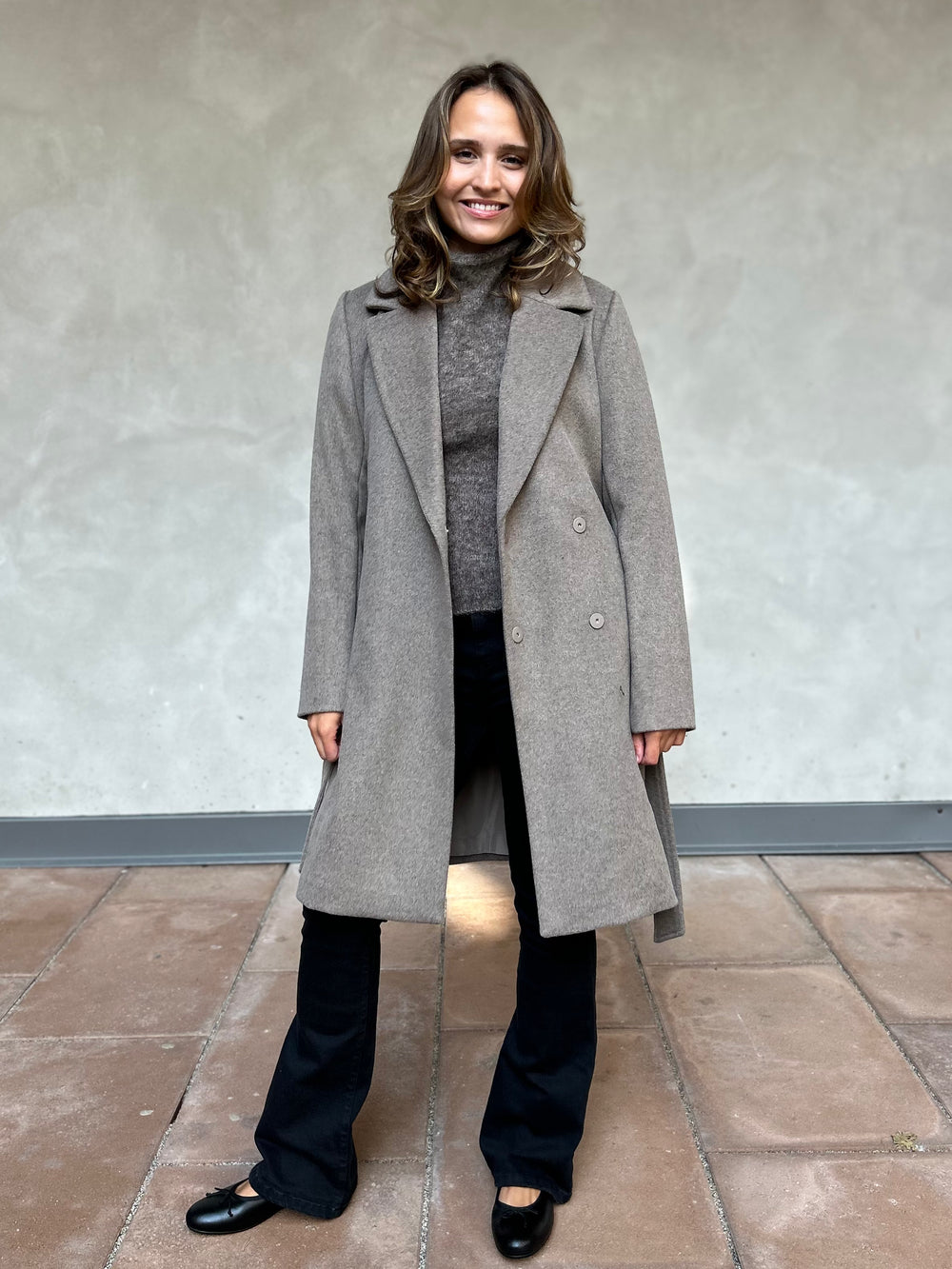 Tanni, Lava, Outerwear Greige Melange