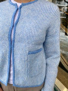 MSCH Copenhagen Eliza Nenaya Cardigan STP Azurine/V Ice - hvittrad.no