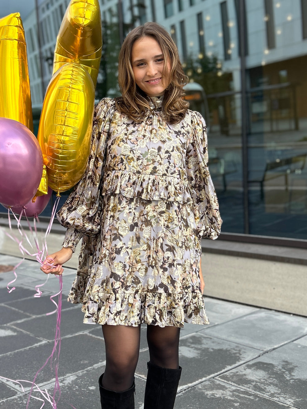 Georgette Tieband Dress October Field