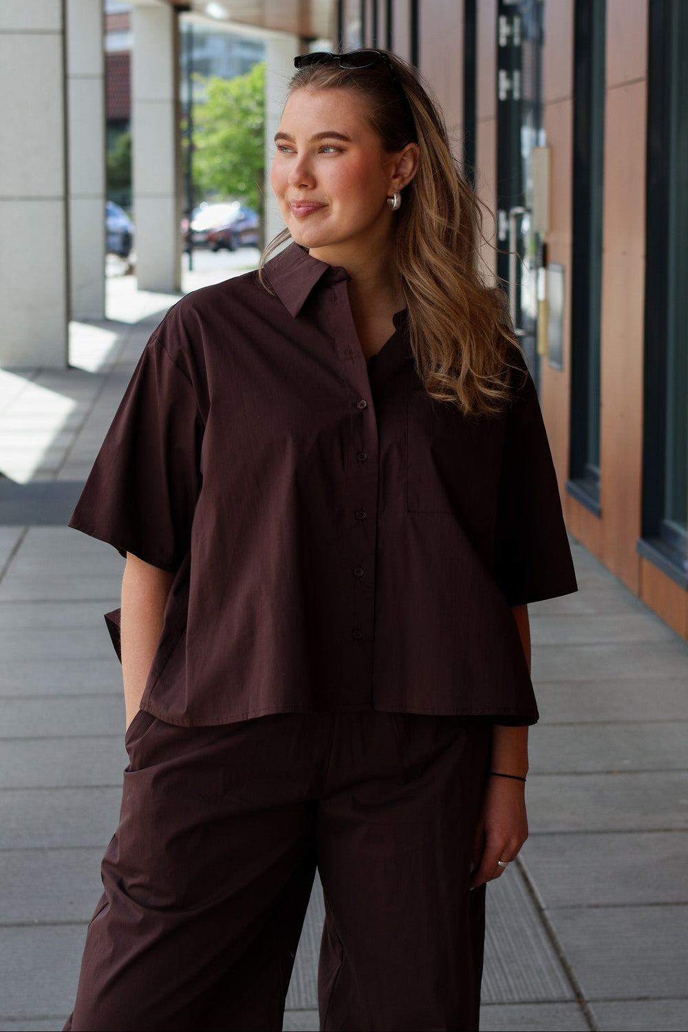 Otilia String Shirt Dark Brown