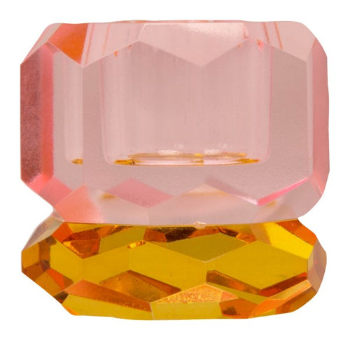 Crystal Holder - Pink/Amber - 4,5x4,5x5 cm