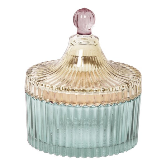 AU Maison Oppbevaringskrukke med striper, lys mint - hvittrad.no