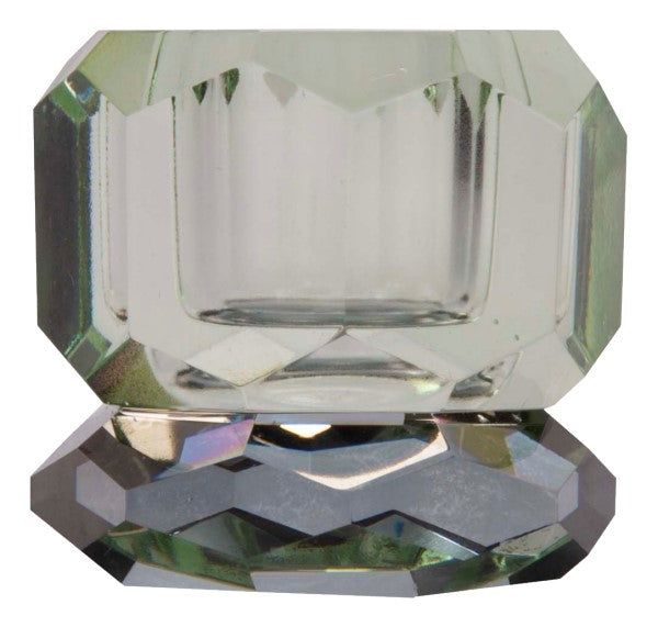 C'est Bon Crystal Holder - Green/Chrome - 4,5x4,5x5 cm - hvittrad.no