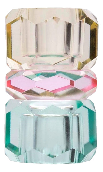 C'est Bon Crystal Holder Butter/Light Pink/Light Mint 7,5x4,5x4,5cm - hvittrad.no
