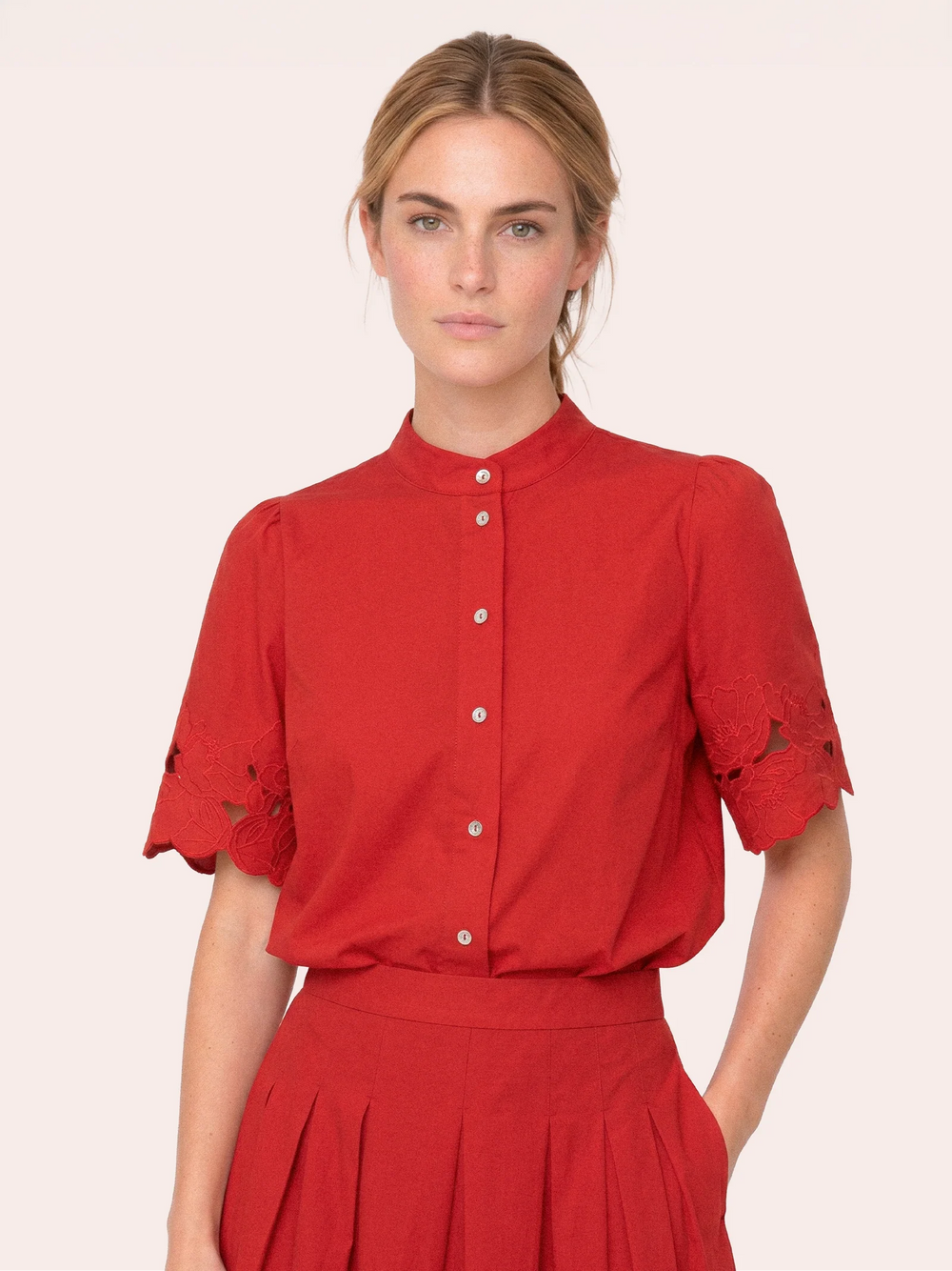 JeanieGO Blouse Red