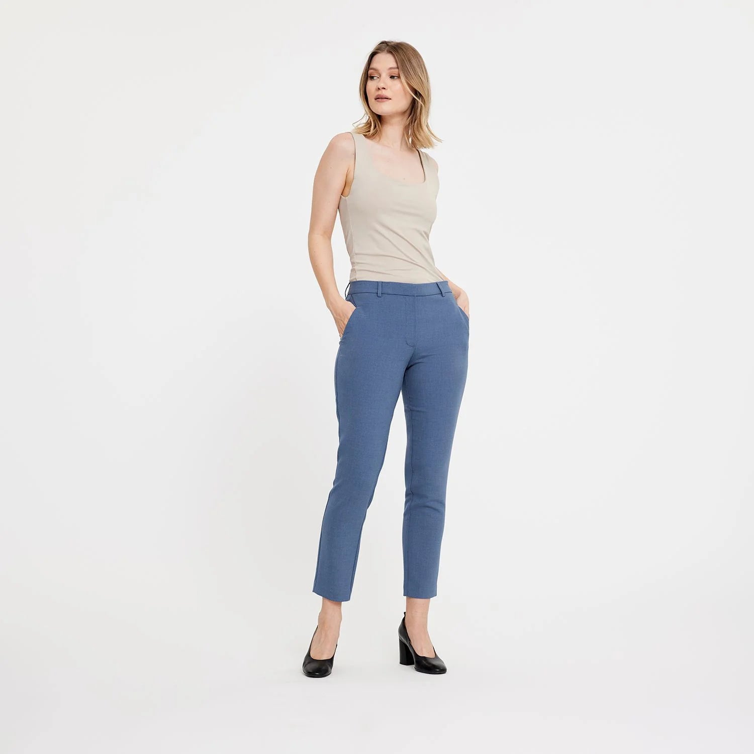 Five Units KylieFV Crop 085 Blue Mist Melange - hvittrad.no