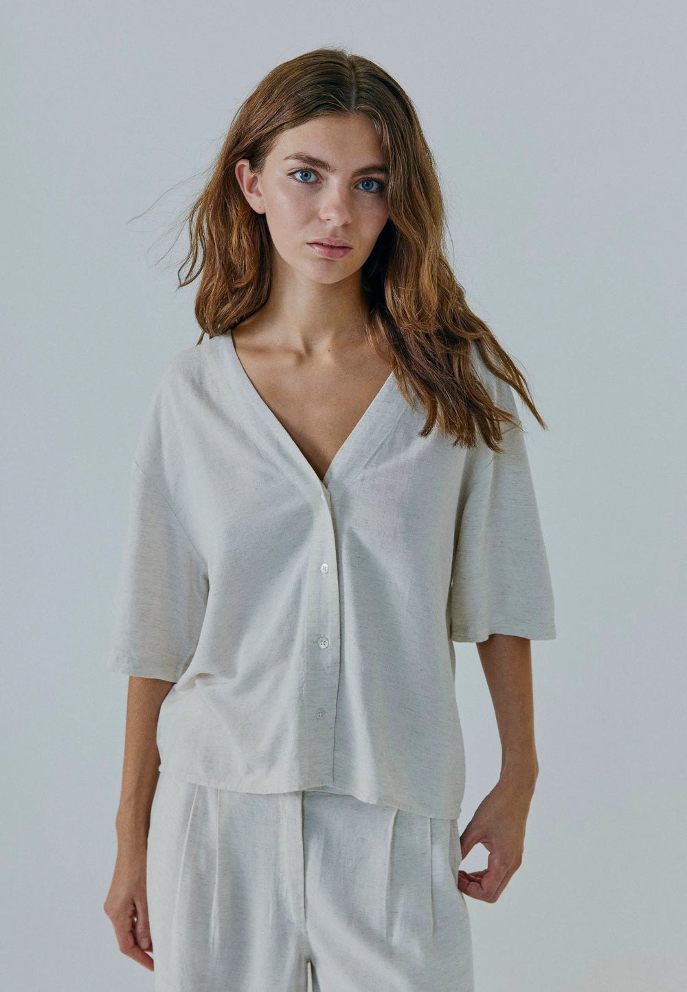 Linne Shirt Beige