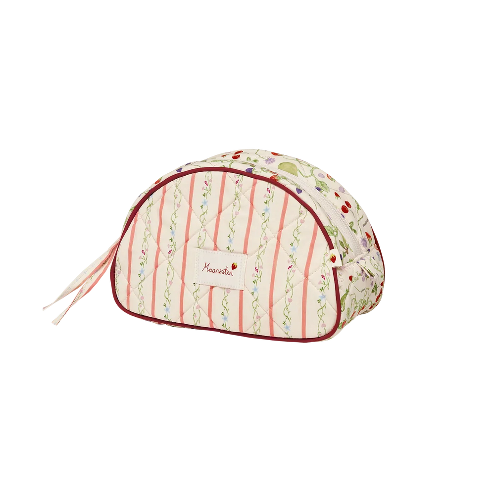 Makeup Bag Medium Summer Stripes Peach