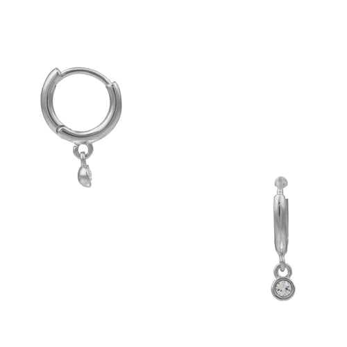 Mini Swarovski Earrings Silver