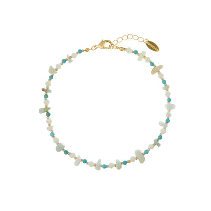 Turquoise Chip Anklet