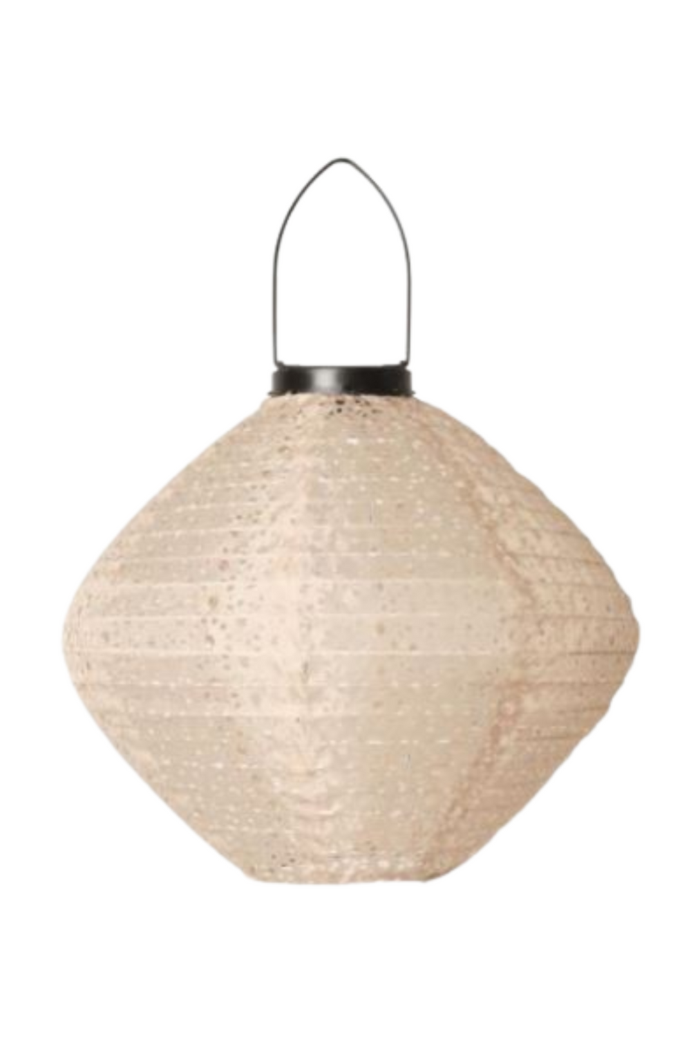 Lanterne m/solar Snurretop Beige