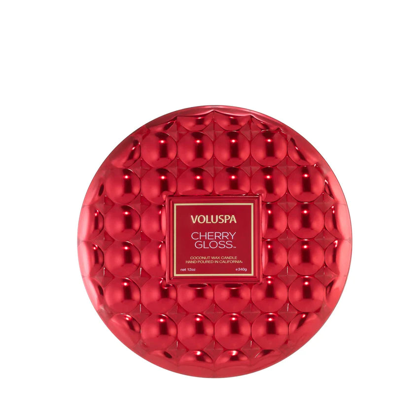 3-Wick Tin Candle - Cherry Gloss 340g