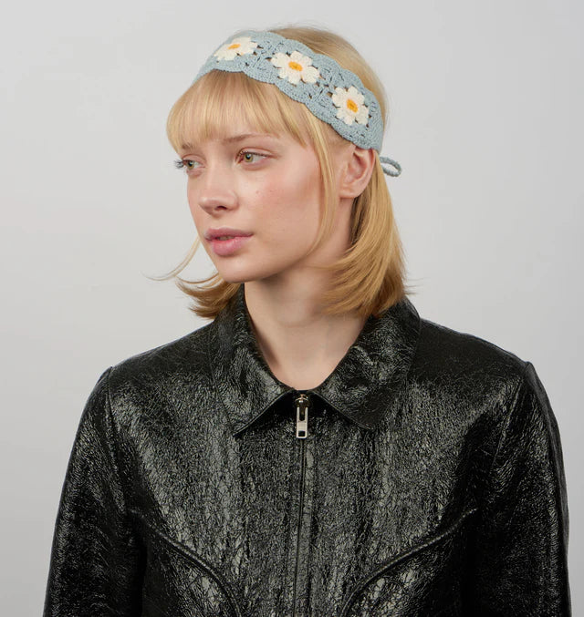Bohemian Headband White Sunflower