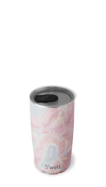 Geode Rose Tumbler with Lid 18oz