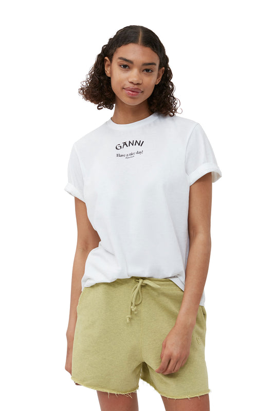 Thin Jersey Relaxed O-neck T-shirt Bright White