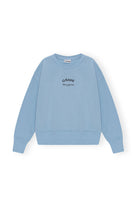 Ganni Isoli Oversized Sweatshirt Placid Blue - hvittrad.no