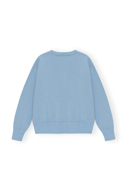Ganni Isoli Oversized Sweatshirt Placid Blue - hvittrad.no