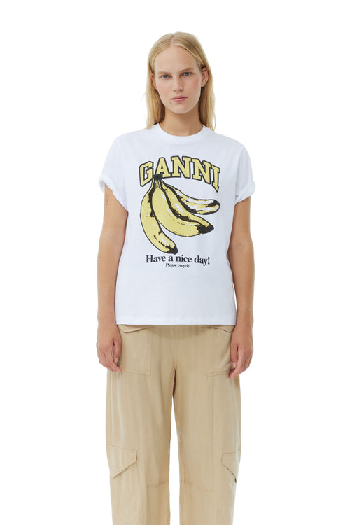 Basic Jersey Banana Relaxed T-Shirt Bright White