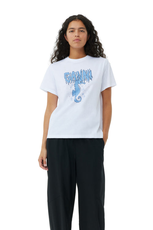 Basic Jersey Seahorse Relaxed T-shirt Bright White