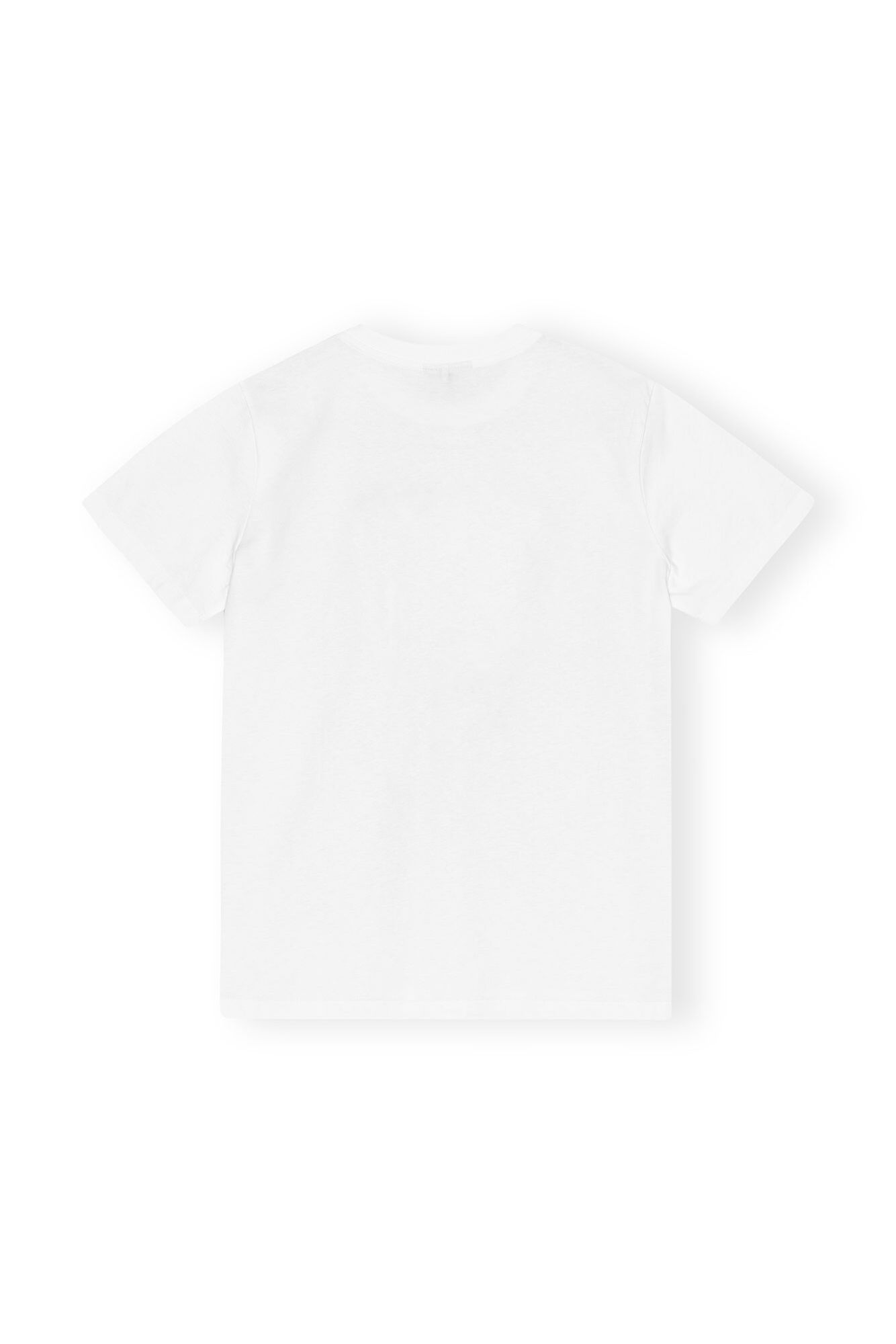 Ganni Basic Jersey Seahorse Relaxed T-shirt Bright White - hvittrad.no