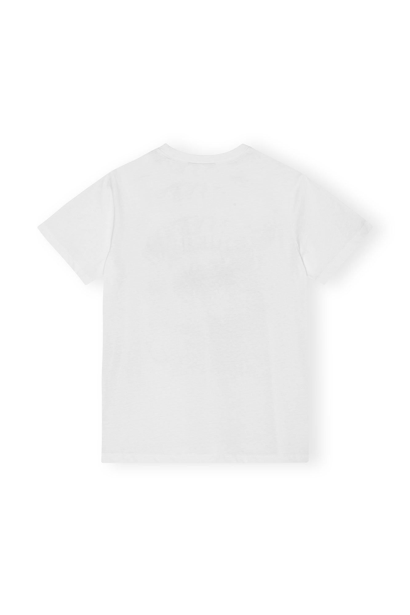 Ganni Basic Jersey Coctail Relaxed T-Shirt Bright White - hvittrad.no