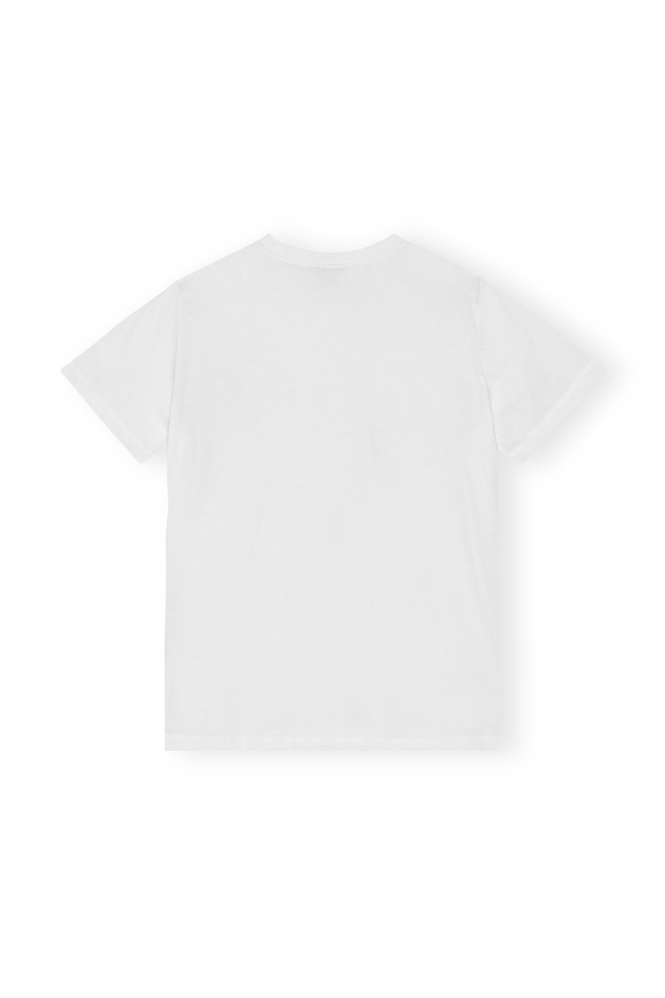Ganni Thin Jersey GoGo Relaxed T-Shirt Bright White - hvittrad.no