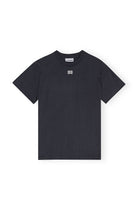 Ganni Basic Jersey Rhinestone Relaxed T-Shirt Phantom - hvittrad.no