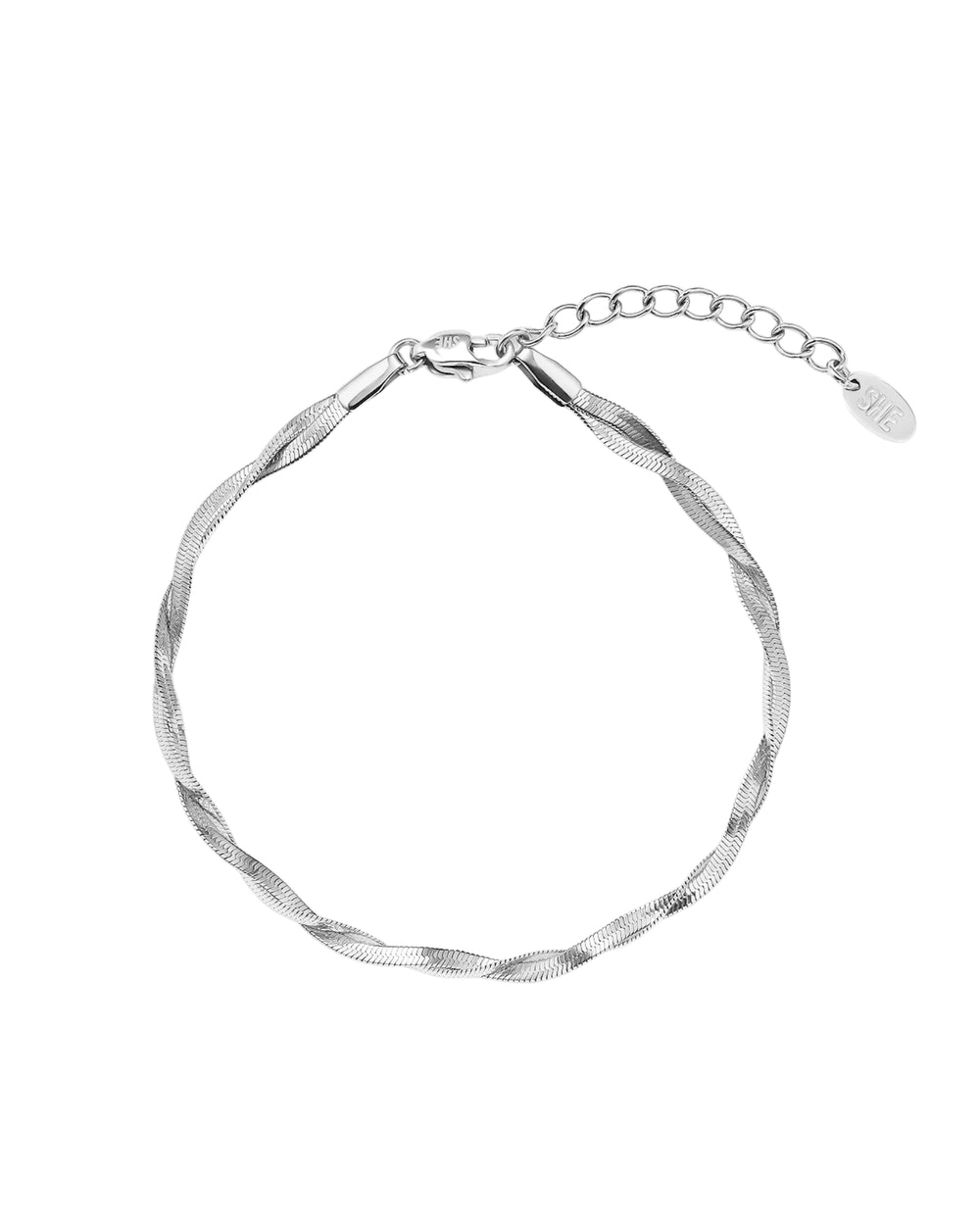 Twisted Bone Bracelet Silver